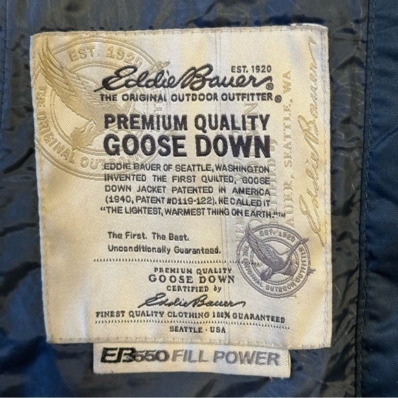 Eddie Bauer Premium Quality Goose Down Puffer Coat EB 550 Women’s Size Small - Picture 11 of 13